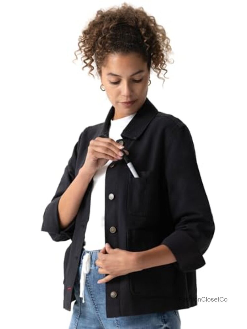 Women's Utility Chore Coat Work Outerwear Button Front